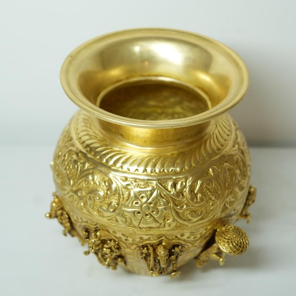 PeetalKraft Vishnu Dashavatara Kalash Ten Avatars Lota For Diwali Pooja Size Height-16 Cm Weight 750 Grams