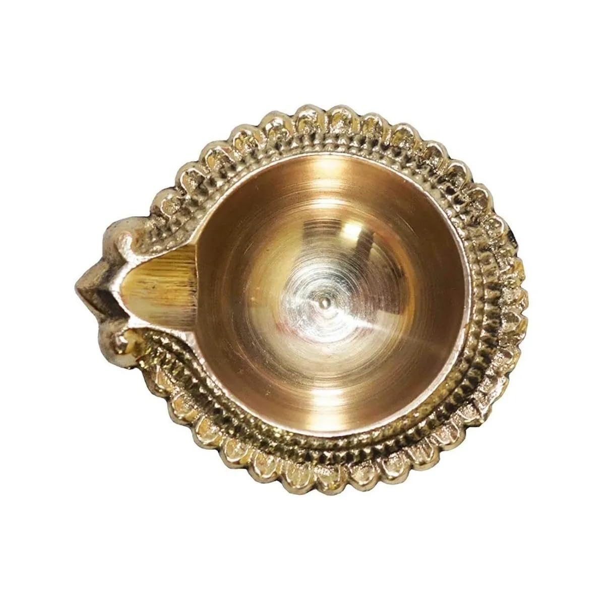PeetalKraft Brass Dhan Kuber Diya Set Of 5 For Daily Pooja And Wealth Size 7X6X2 Cm Weight 50 Grams