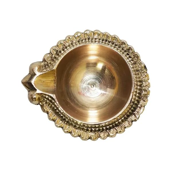 PeetalKraft Brass Dhan Kuber Diya Set Of 5 For Daily Pooja And Wealth Size 7X6X2 Cm Weight 50 Grams