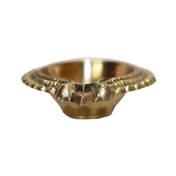 PeetalKraft Brass Dhan Kuber Diya Set Of 5 For Daily Pooja And Wealth Size 7X6X2 Cm Weight 50 Grams