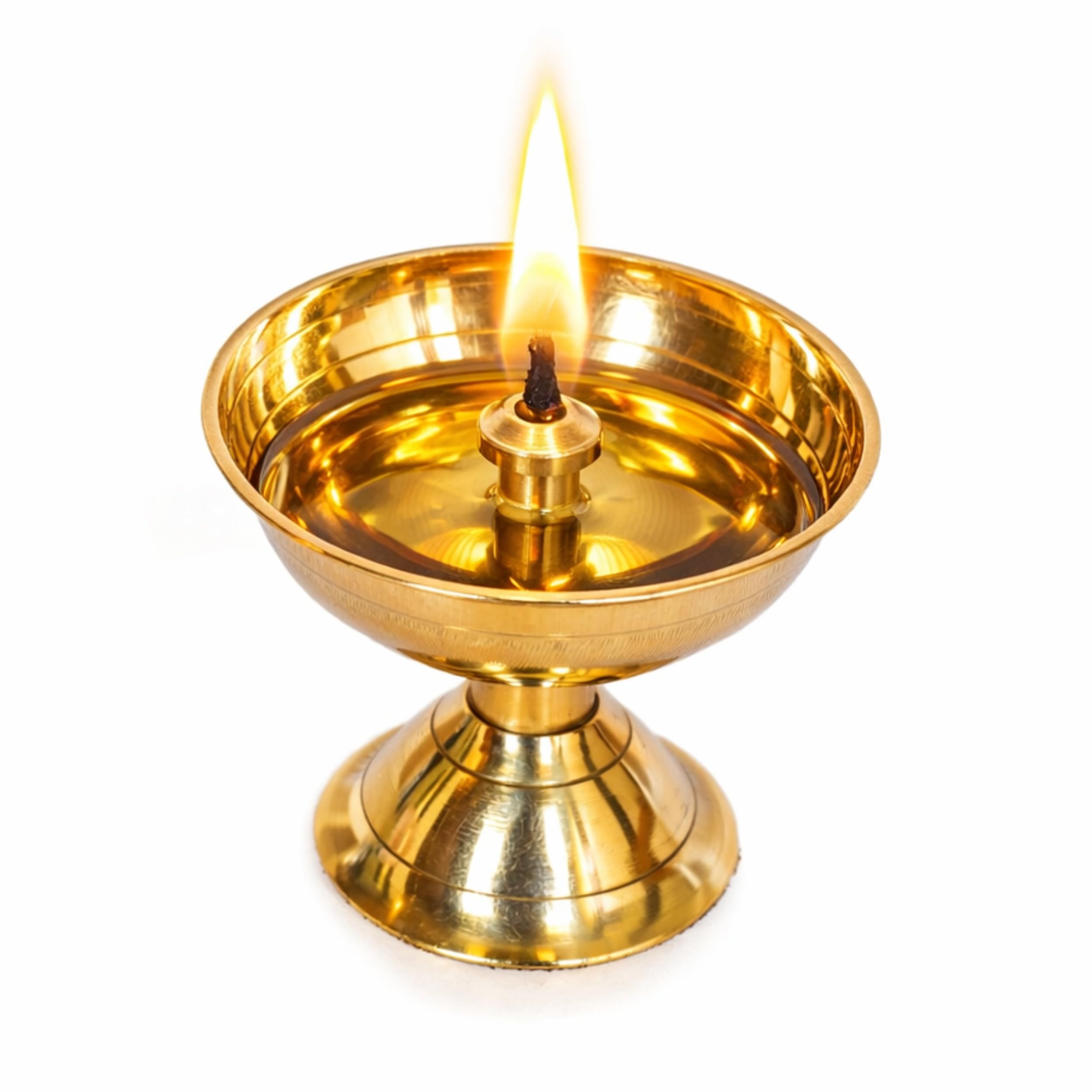 PeetalKraft Brass Diya Oil Lamp For Pooja Mandir And Home Decoration Size 4X4X5 Cm Weight 50 Grams