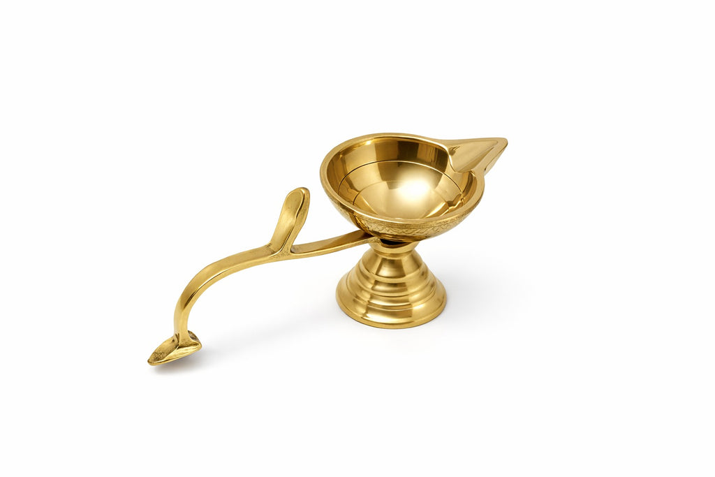 PeetalKraft Brass Aarti Diya Beat For Home Temple Pooja Aarti Festive Available In Two Variations Big