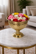 PeetalKraft Premium Brass Urli planter for Home Temple, Floating Flowers, Pooja Décor & Festive Decoration, 15 x 13 cm, Diwali, Wedding & Housewarming Gift