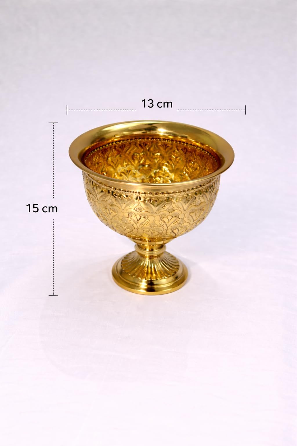 PeetalKraft Premium Brass Urli planter for Home Temple, Floating Flowers, Pooja Décor & Festive Decoration, 15 x 13 cm, Diwali, Wedding & Housewarming Gift