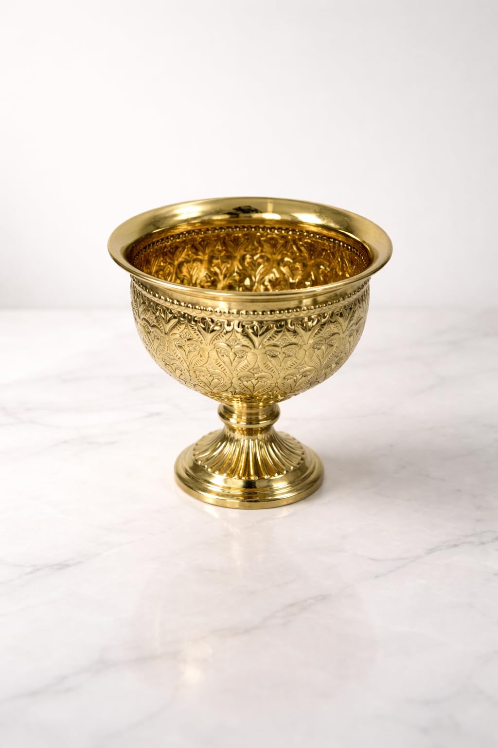 PeetalKraft Premium Brass Urli planter for Home Temple, Floating Flowers, Pooja Décor & Festive Decoration, 12cm 11cm Diwali, Wedding & Housewarming Gift