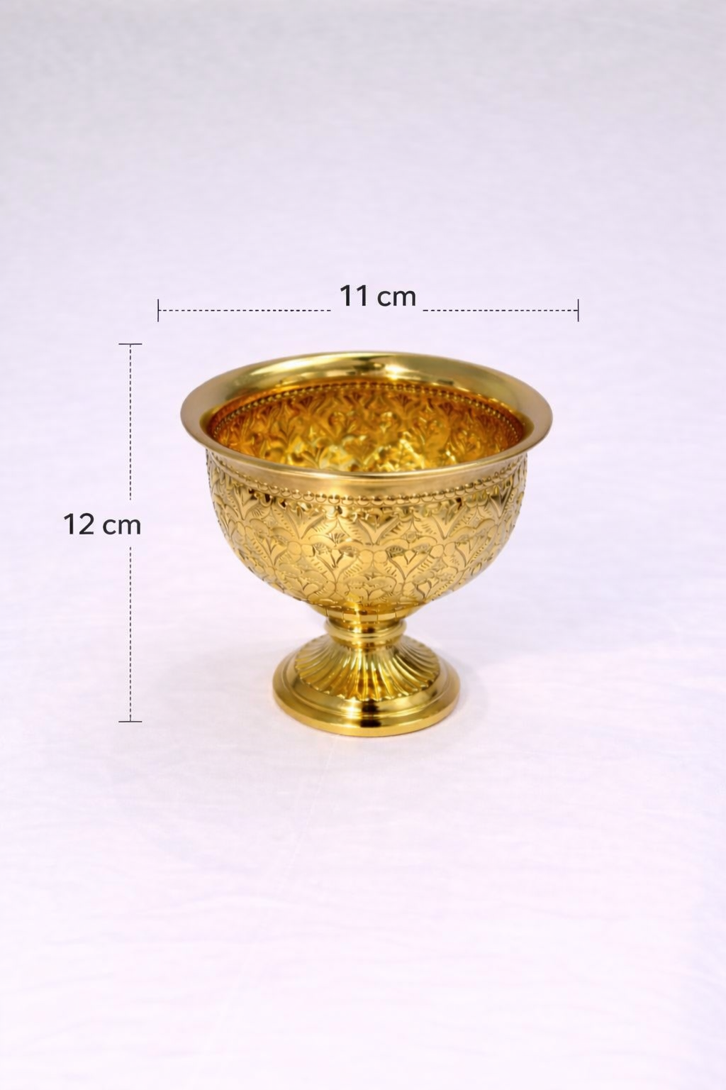 PeetalKraft Premium Brass Urli planter for Home Temple, Floating Flowers, Pooja Décor & Festive Decoration, 12cm 11cm Diwali, Wedding & Housewarming Gift