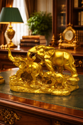 PeetalKraft Resin Elephant Family Showpiece for Bond and Stability, Size 20x4x15 cm, Weight 500 Grams