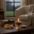 PeetalKraft Classic Brass Diya For Puja Mandir And Home Decoration Size 4X4X5 Cm Weight 50 Grams