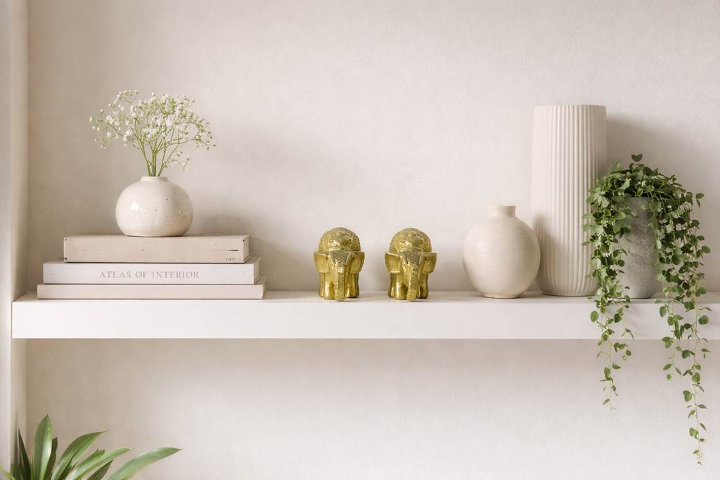 PeetalKraft Brass Elephant Pair Showpiece Set for Luck and Home Decor, Size 7x2x5 cm, Weight 426 Grams