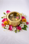 PeetalKraft Golden Brass Simple Pooja Kalash Lota for Daily Rituals, Size 7x7x8 cm, Weight 90 Grams