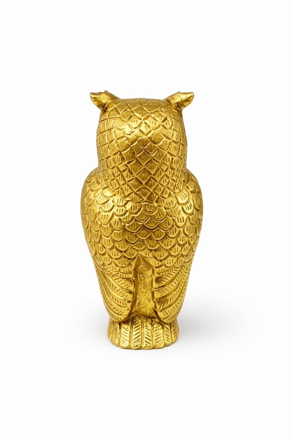 PeetalKraft Small Brass Owl with Legs Little Bird Figurine for Desk Decor, Size 3x2x5 cm, Weight 121 Grams