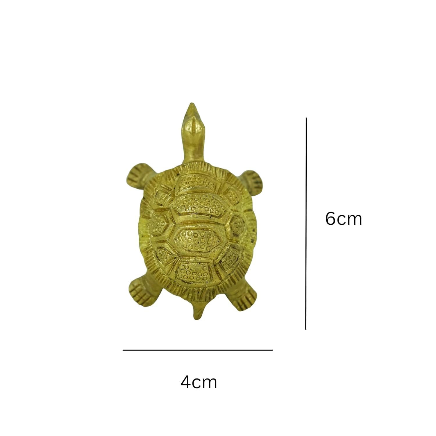 PeetalKraft Brass Tortoise Kachua for Vastu and Feng Shui Home Decor, Size 8x5x2 cm, Weight 105 Grams