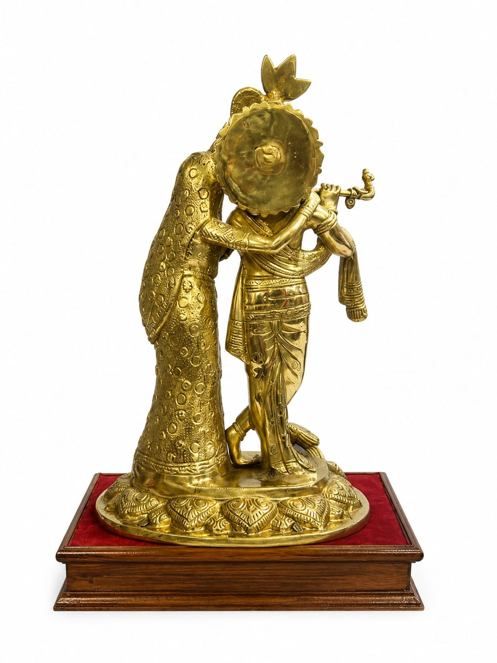 Premium Brass Radha Krishna Idol | Divine Radha Krishna Statue for Home Temple & Decor | Spiritual Gift & Pooja Decor