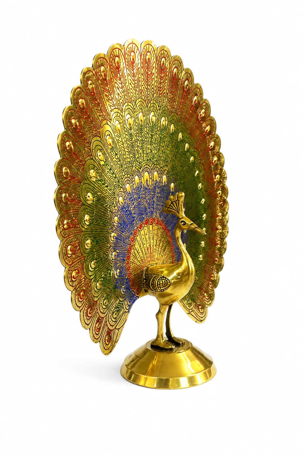 Premium Brass Peacock Showpiece | Elegant  Peacock Decorative Idol | Luxury Home Decor for Living Room, office & Table.