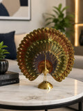 Premium Brass Peacock Showpiece | Elegant  Peacock Decorative Idol | Luxury Home Decor for Living Room, office & Table.