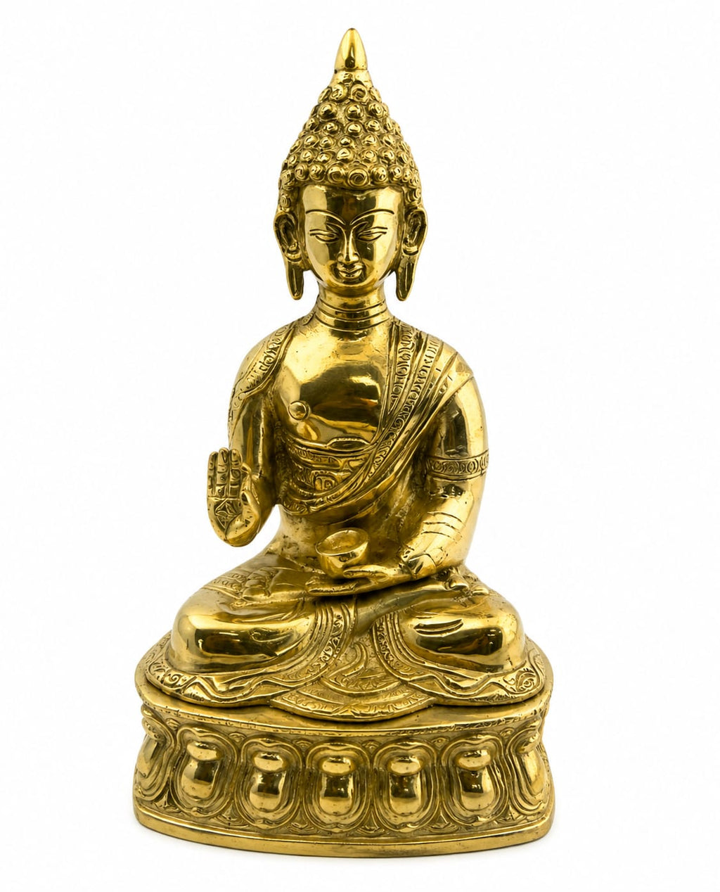 Premium Brass Buddha Statue for Home Decor , Meditation & Temple | Peace & Prosperity Idol