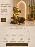 Premium Brass Lord Ganesh with Shivling Idol | Divine Ganesh Shivling Murti for Home Temple, Pooja Room  &  Spiritual Decor.