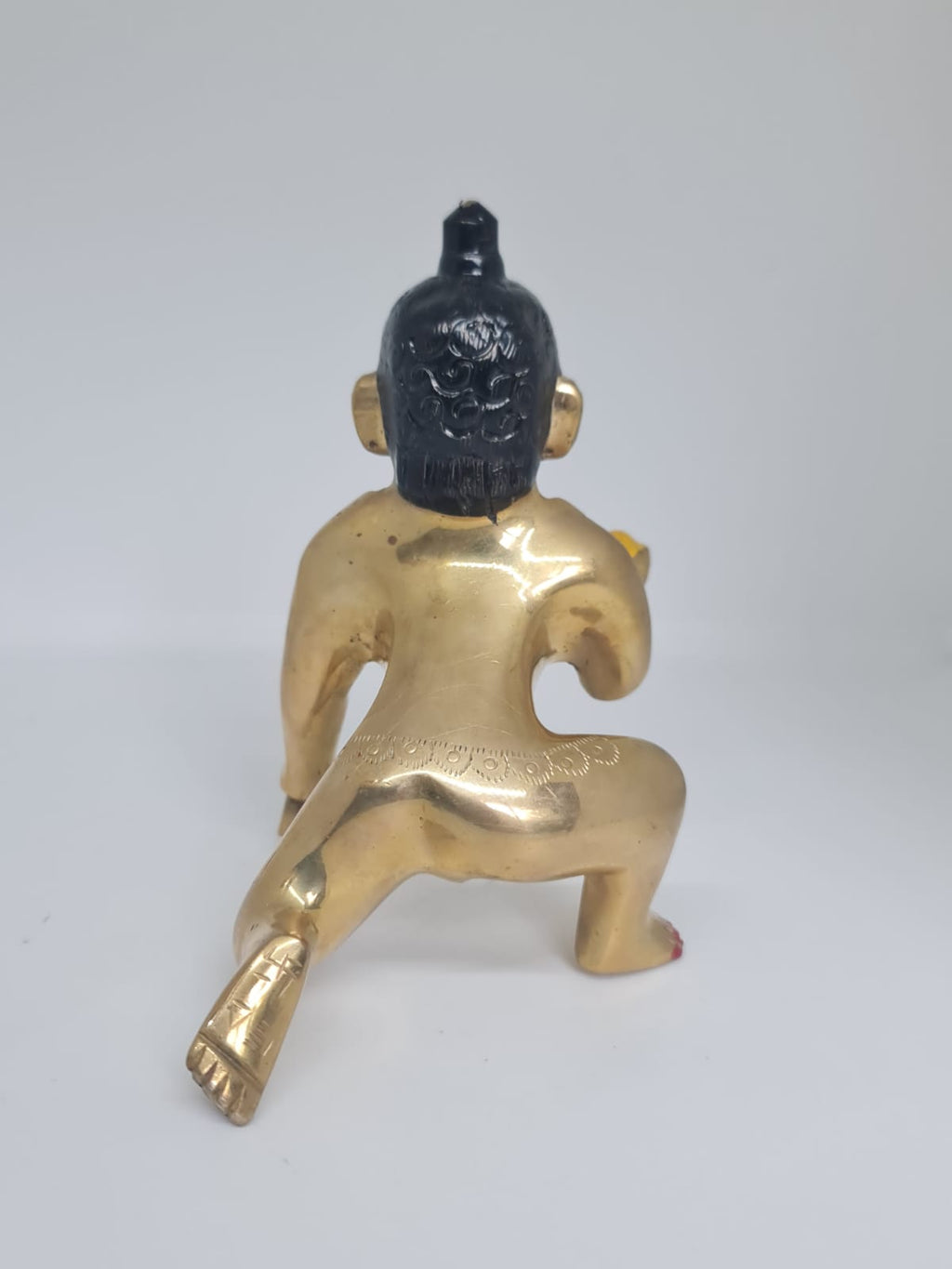Premium Brass Colourful Laddu Gopal Idol-Bal Gopal Krishna Murti - Traditional Decorative Statue for Home Temple, Pooja Room & Gifting .
