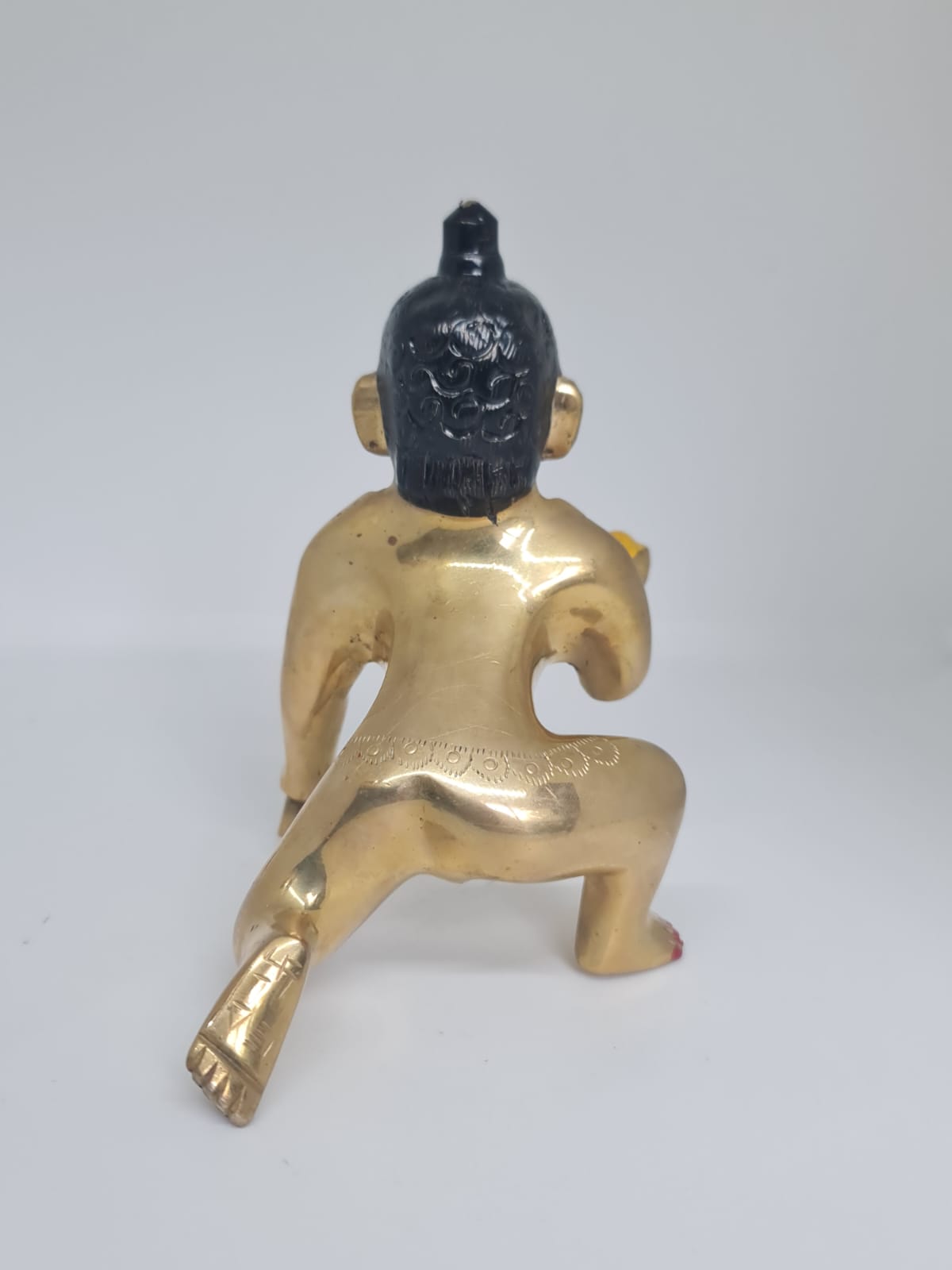 Premium Brass Colourful Laddu Gopal Idol-Bal Gopal Krishna Murti - Traditional Decorative Statue for Home Temple, Pooja Room & Gifting .