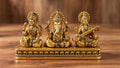 Brass Lakshmi Ganesh Saraswati Idol set for Home Temple, pooja room decor, Diwali gift and hindu religious Decoration.