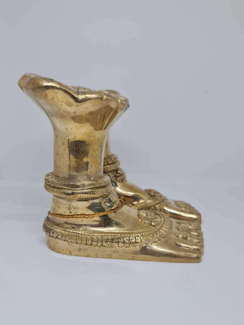 PeetalKraft Premium Laxmi Charan Paduka – Brass Laxmi Footprints for Diwali Puja & Home Decor