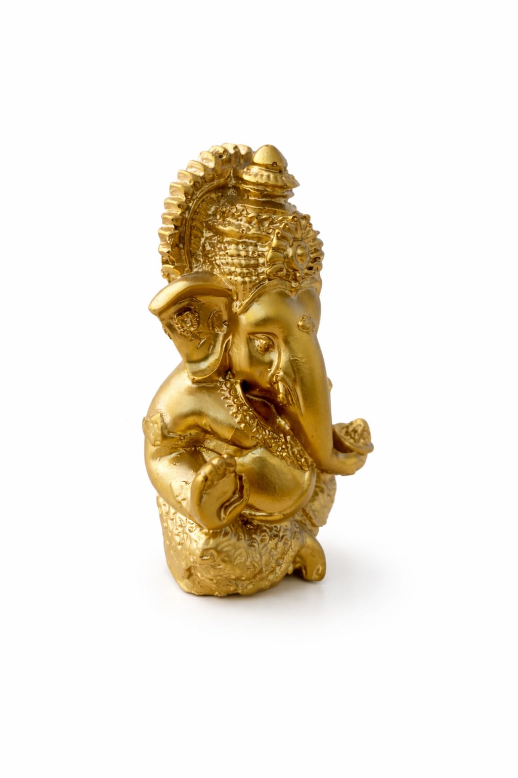 PeetalKraft Lord Ganesha Idol for Home Decor & Pooja | Resin Ganesh Murti | Small Decorative Statue for Mandir, Office Desk, Car Dashboard | Gift Item, 8 cm (80g)