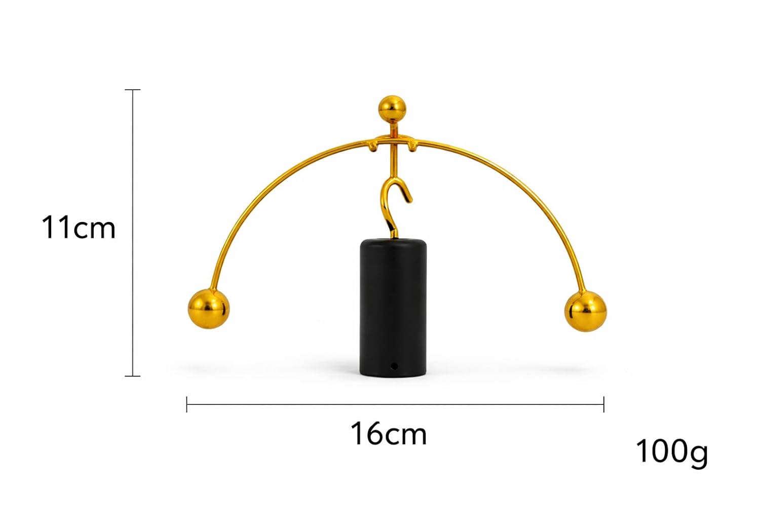 peetalkraft Lady circus Balance Toy with Black Base – Desktop Kinetic Art Decor | Anti-Gravity Balancing Sculpture | Office & Home Decorative Showpiece (16 cm x 11 cm, 100g)ll